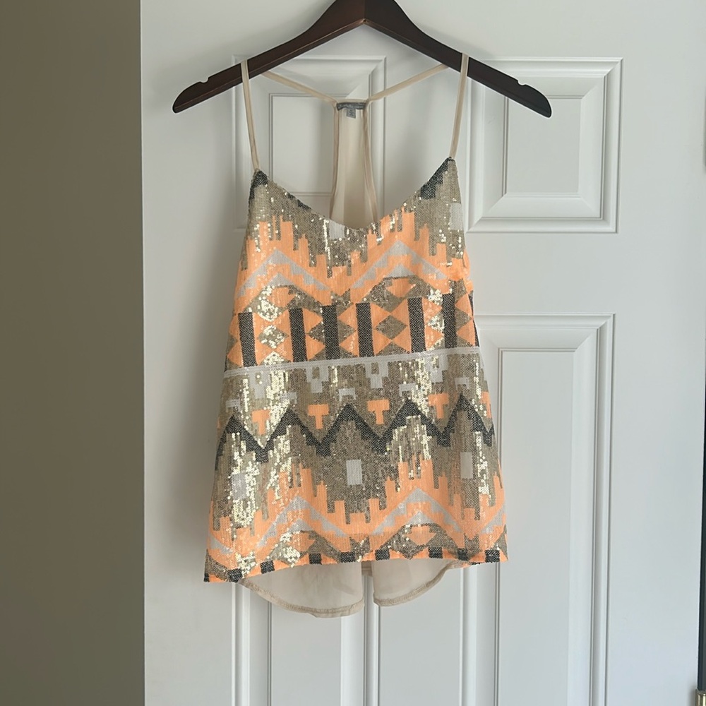 Aztec sequin tank top. Size M. Charlotte Russe.